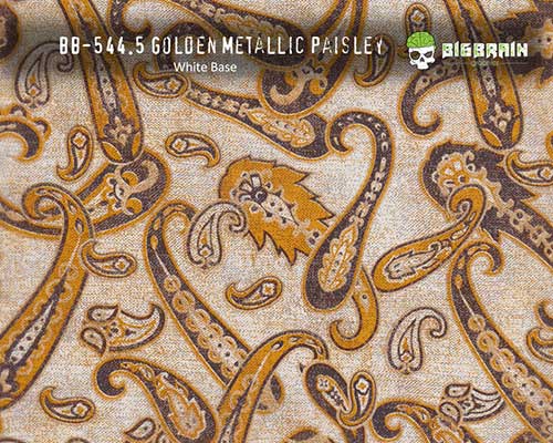 544.5 Golden Metallic Paisley